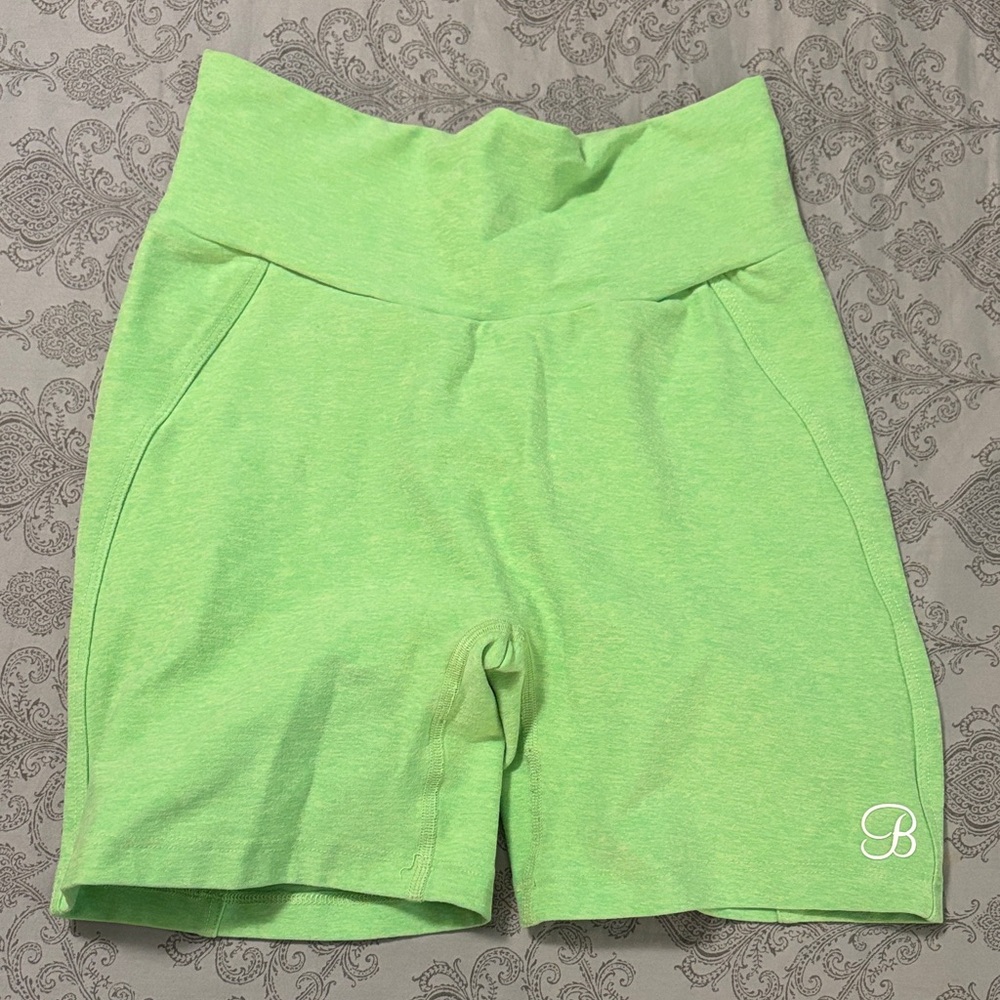 Bombshell Sportswear Lime High-Waisted Shorts